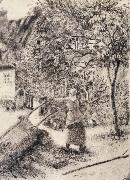 Camille Pissarro, Woman emptying a wheelbarrow